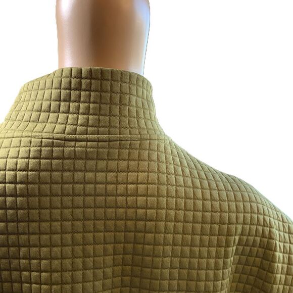 Thermowave Green Quarter Zip Wafer Texture Long Sleeve Pullover Sweatshirt Sz Lg - Picture 6 of 12
